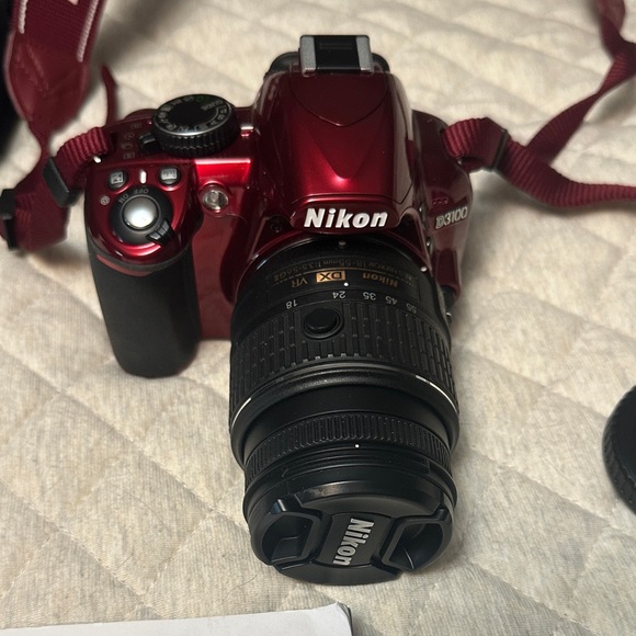 Nikon D3100 Glossy Red Digital Camera - Picture 1 of 7